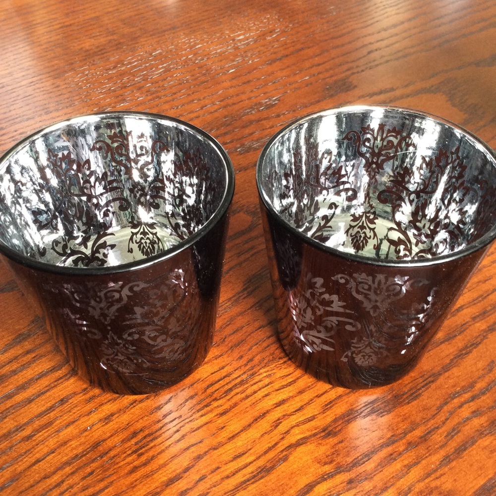 2 New black candle holders